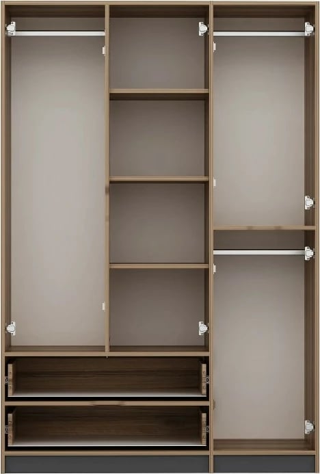 Dollap Hanah Home, Elina, anthracite-dore, 140x208x52cm