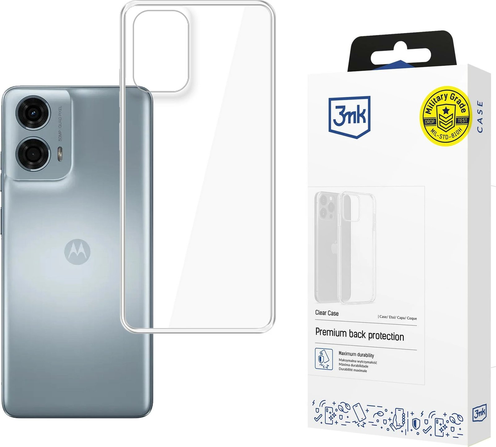 Mbështjellës transparent për celular 3mk Protection Clear Case për Motorola Moto E14 / G04 / G24 Power / G24 4G