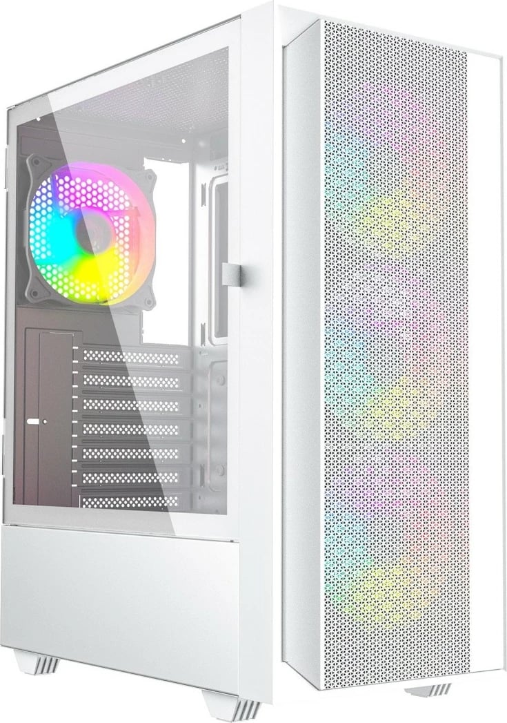 Kasë Gembird Fornax 4000 ARGB, Midi Tower, ATX/ITX/Micro ATX, e bardhë