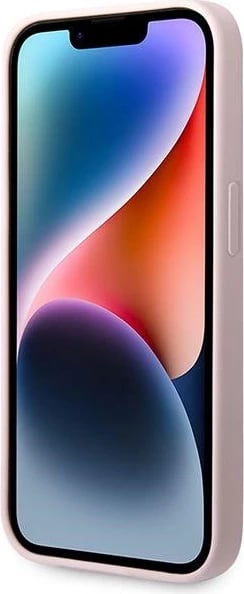 Mbështjellës Guess Silicone Triangle për iPhone 14 Pro 6.1", vjollcë