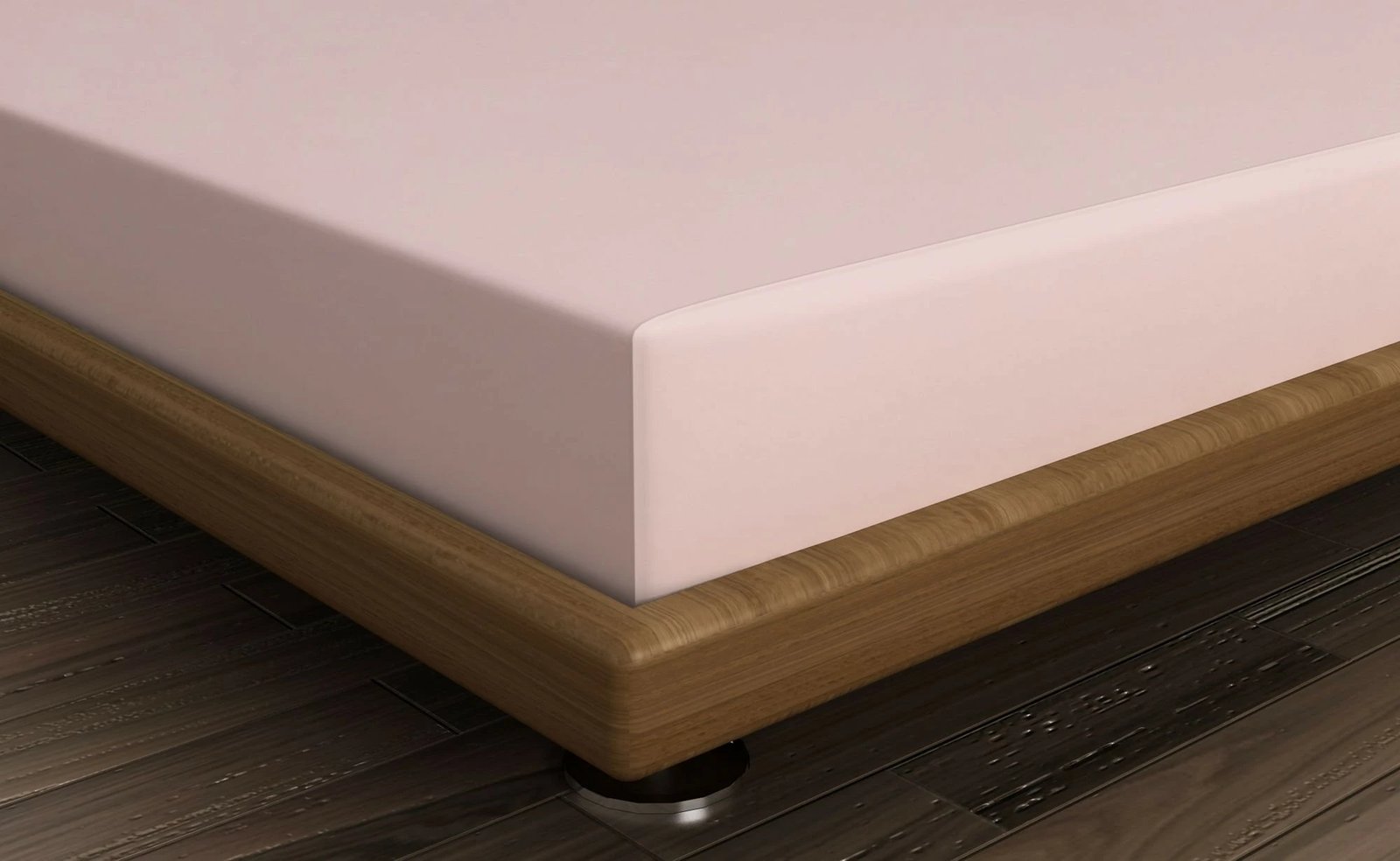 Çarçaf i shtrirë për krevat tek XL, ngjyrë Dusty Rose, L'essentiel