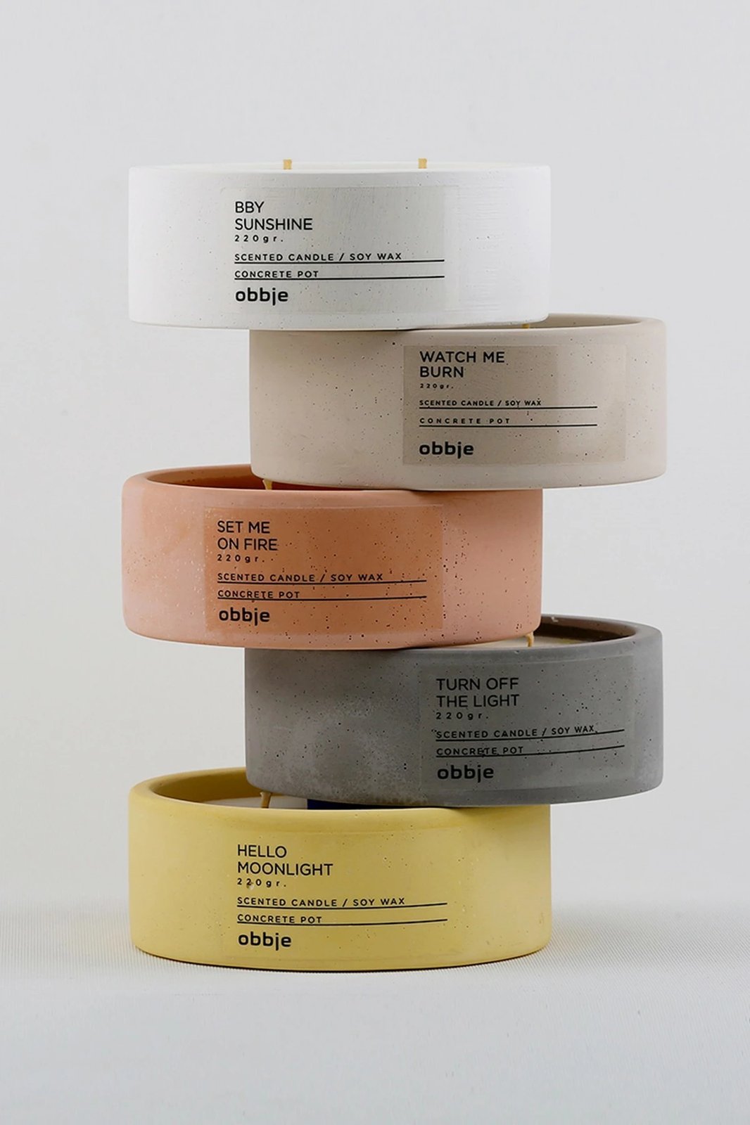 Qiri aromatik, enë betoni, ngjyrë gri, Aberto Design, Turn Off The Light Flat