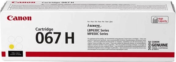 Toner, Canon 067H / 5103C002 rendiment 2350 faqe, e verdhë