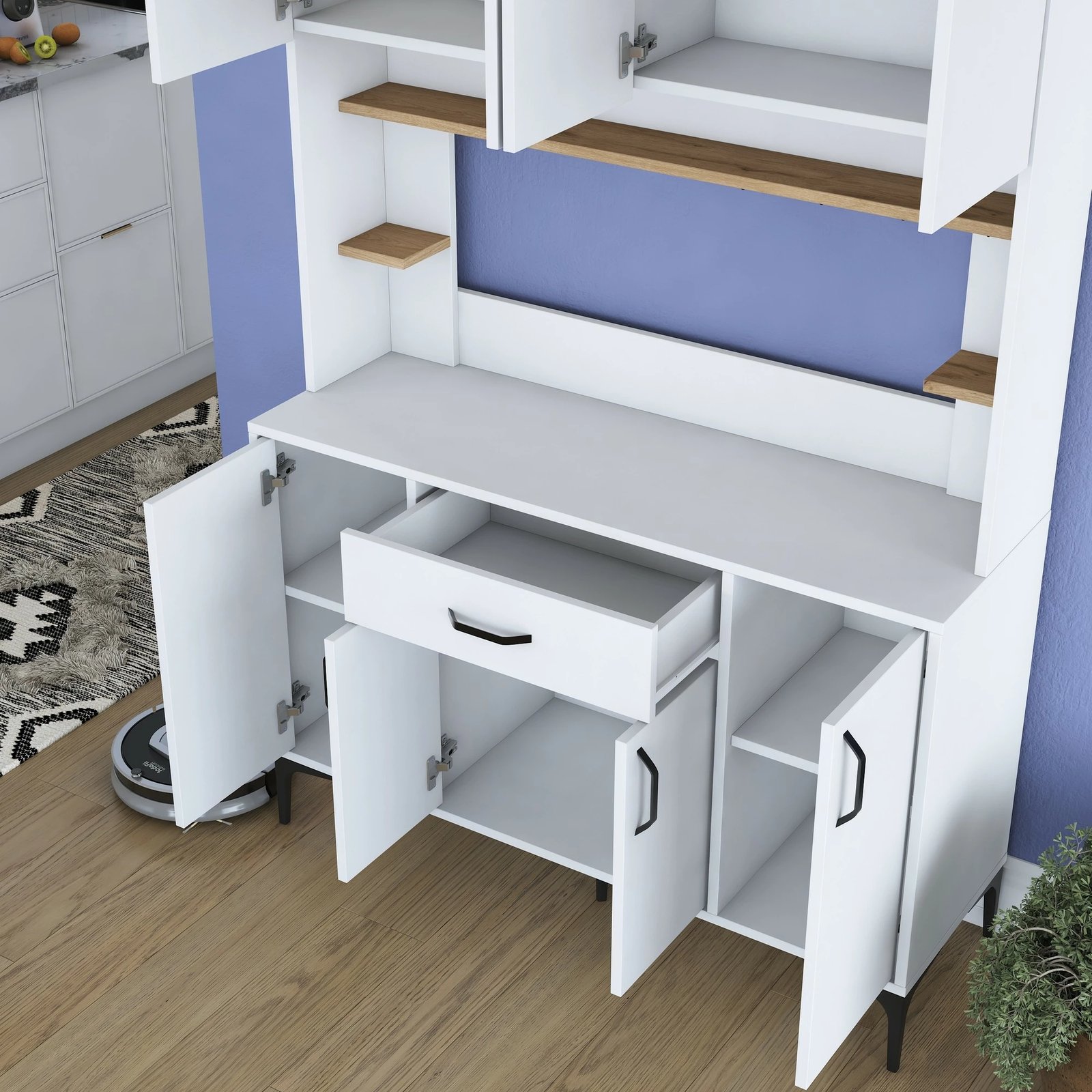 Dollap multifunksional Skye Decor, ngjyrë arre dhe e bardhë, JE177 - 3423