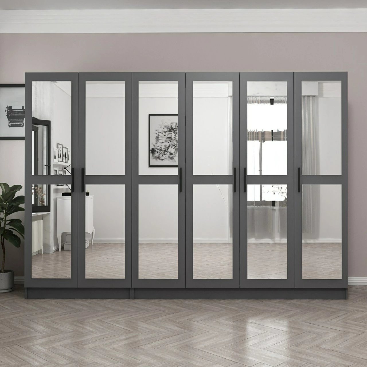 Dollap Skye Decor, ngjyrë antracit, 270x210x52cm