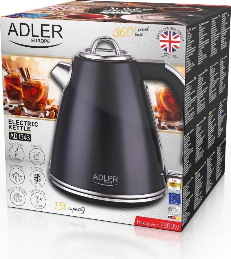 Çajnik elektrik Adler AD 1343, 1.5 L, i zi