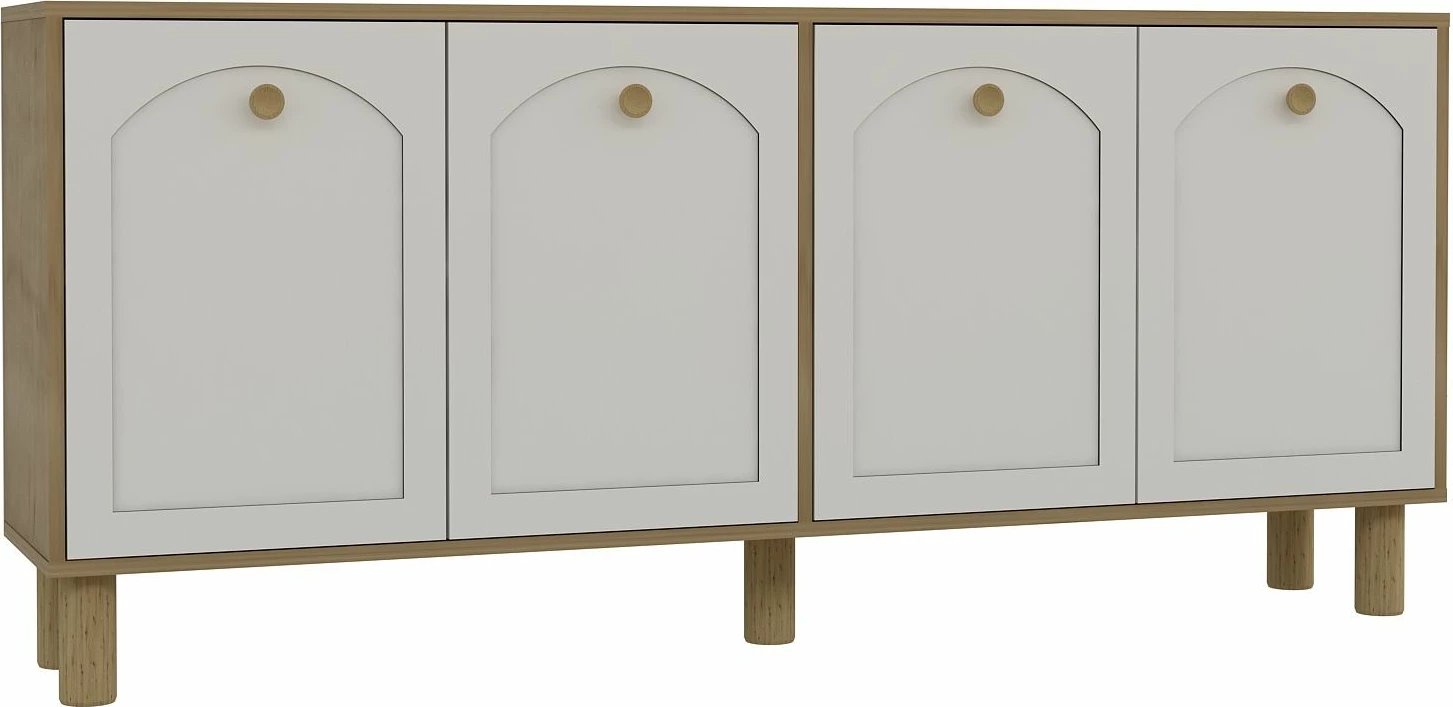 Konsolë Skye Decor, model i thjeshtë KX180 Bohem, ngjyrë lis safir dhe e bardhë