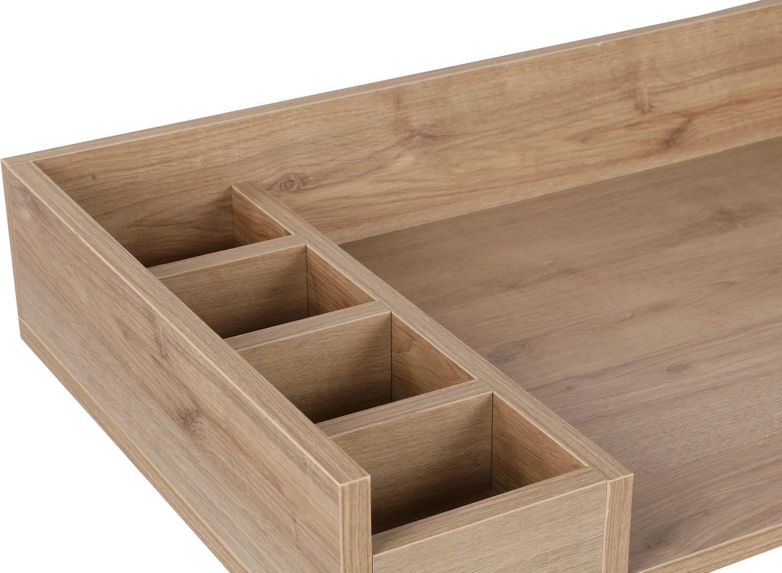 Tavolinë grimi moderne, ngjyrë arre dhe e zezë, Skye Decor, Sofya