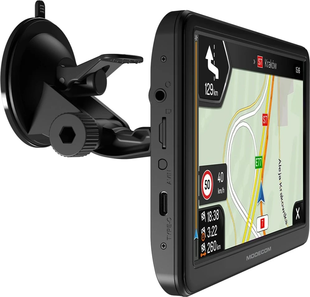 Navigator për vetura MODECOM FreeWAY CX 7.0 me iGO Navigation, 8 GB, Ekran 7", Zi