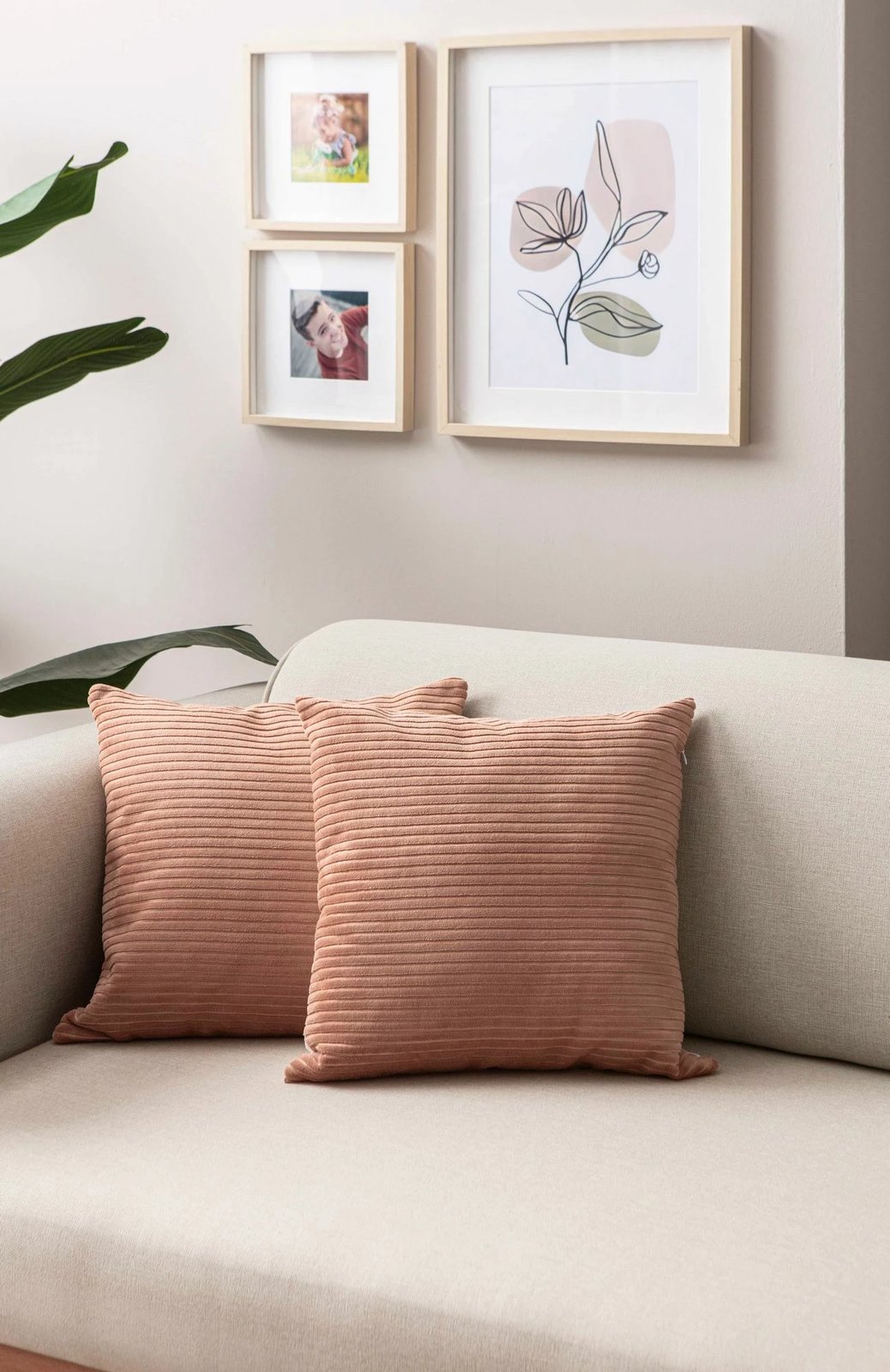 Set mbulesash për jastëk (2 copë), ngjyrë pluhur, Evila Originals, 43x43cm