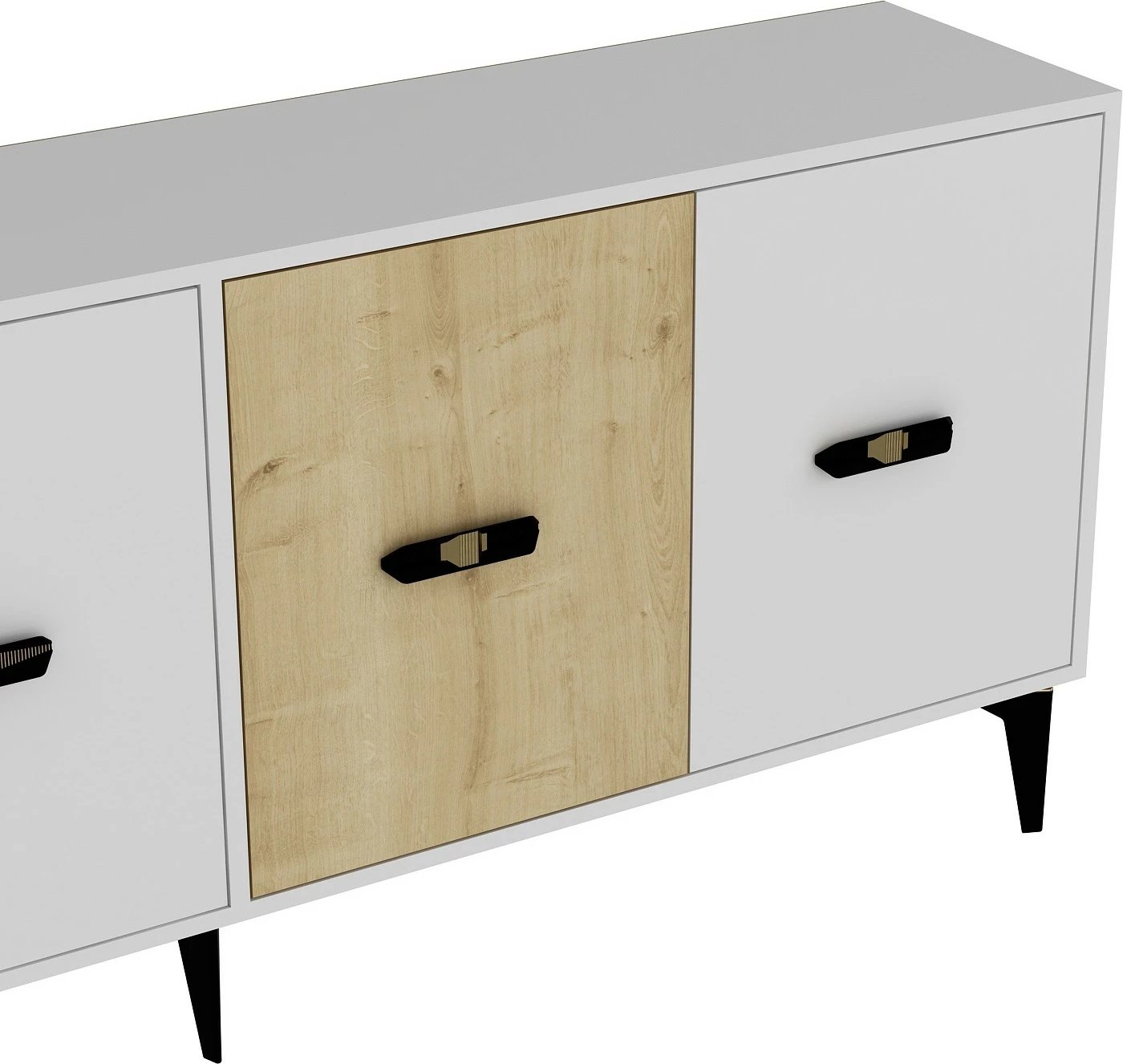 Konsol Skye Decor, qershi e bardhë, lisi sapphire