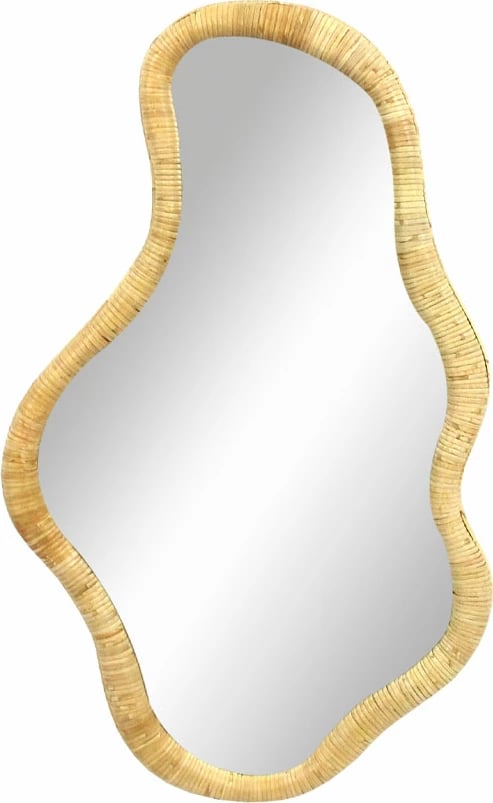 Pasqyrë Ribbons, ratan natyral, 51x3x90 cm