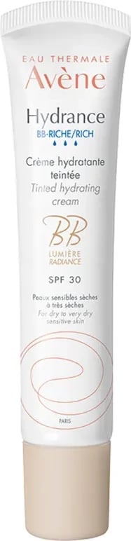 Krem hidratues BB për fytyrë Avène Hydrance Rich SPF30, 40ml uniseks Krem hidratues BB për fytyrë Avène Hydrance Rich SPF30, 40ml uniseks