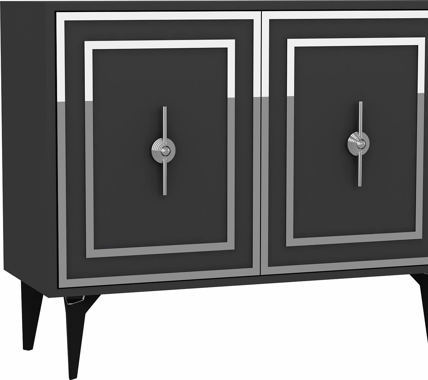 Konsol Skye Decor, ngjyrë antracit dhe argjendi, Samba