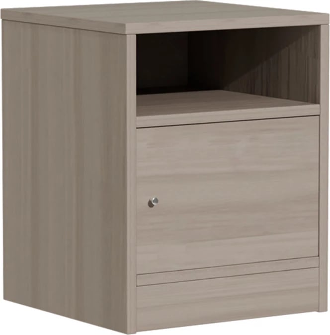 Komodinë anës krevati Foly, dollap ngjyrë lis gri, 40x40x50cm