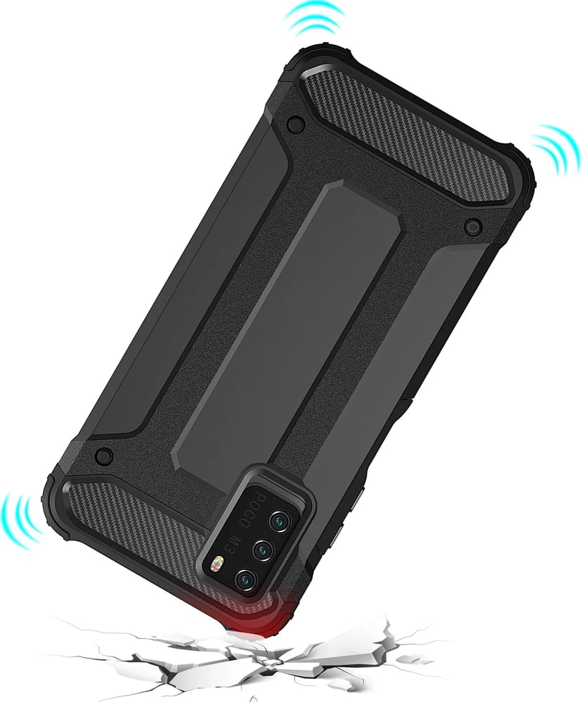 Mbështjellës Hybrid Armor Hurtel për Xiaomi Redmi Note 10 5G / Poco M3 Pro, ari