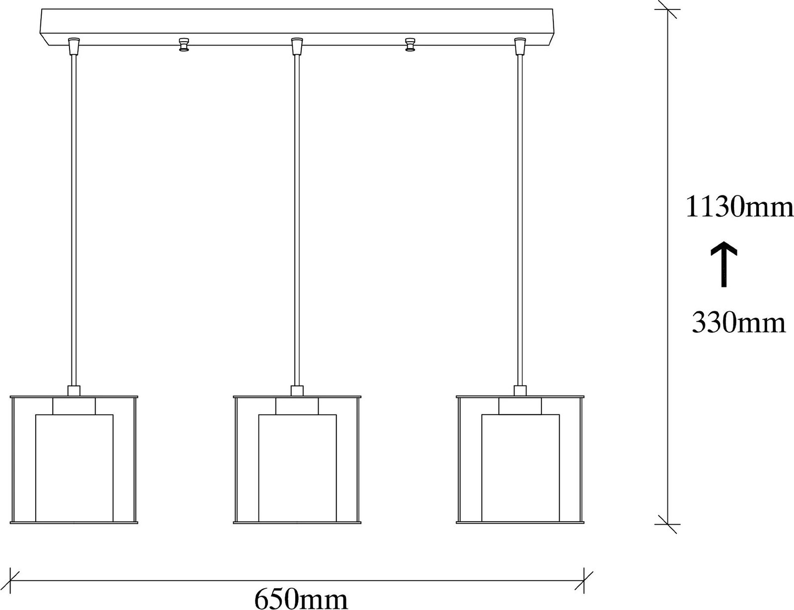 Llambë tavani skandinave, ngjyrë e zezë, Opviq Swank - 702-S1