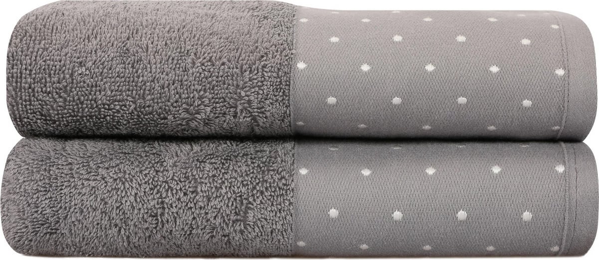 Set peshqirësh për duar (2 copë), Mijolnir, Pitircik, gri