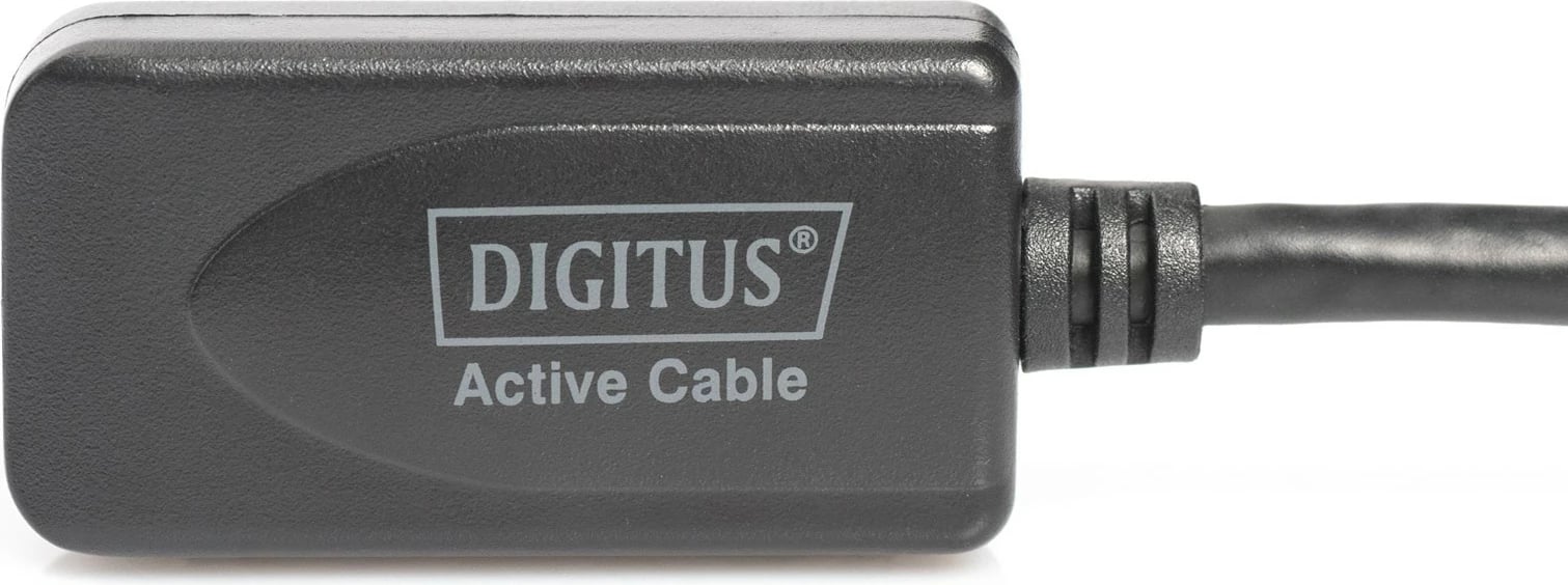 Kabllo USB Digitus Repeater 20m, USB 2.0, e zezë