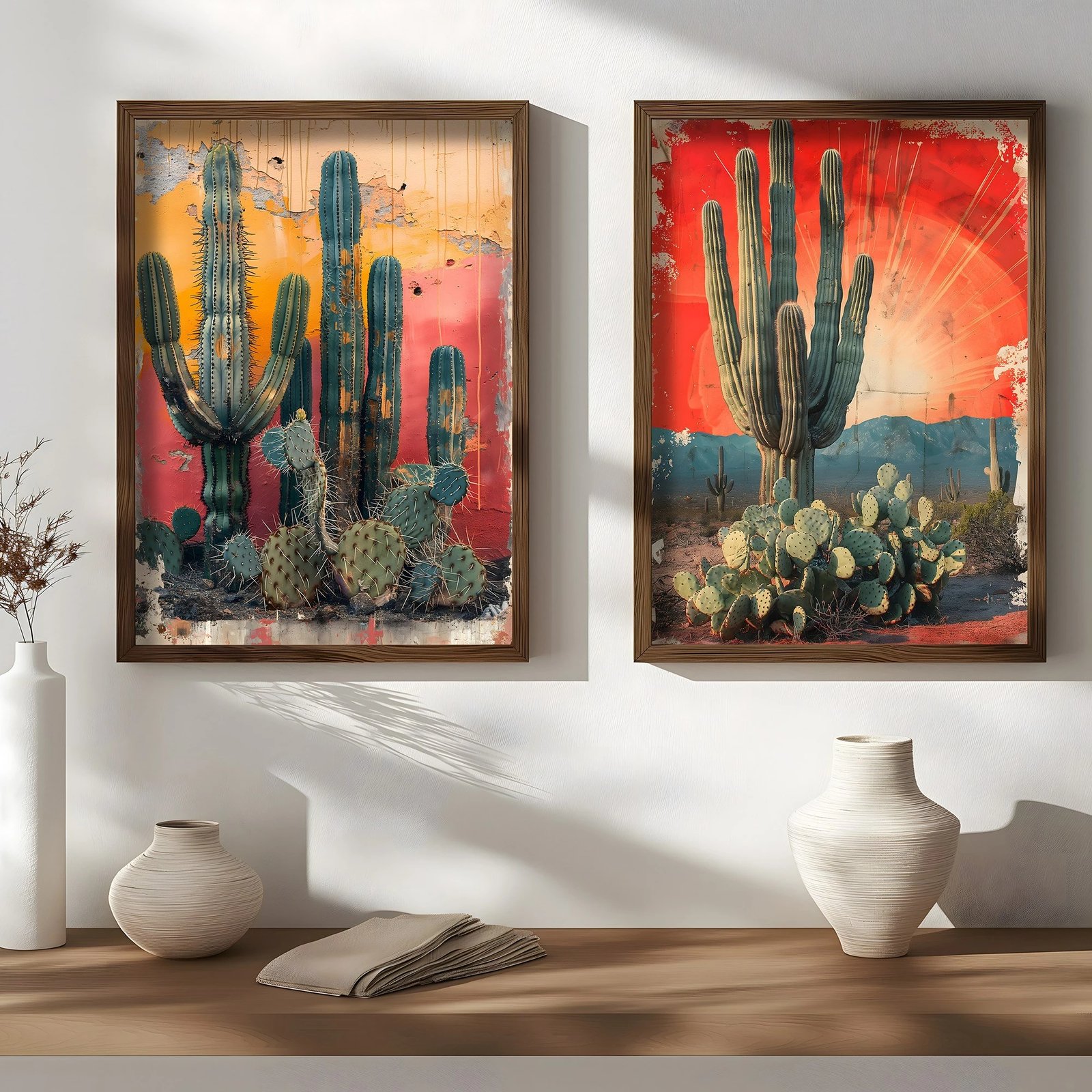 Pikturë dekorative me kornizë MDF (2 copë), Wallity, HUM114