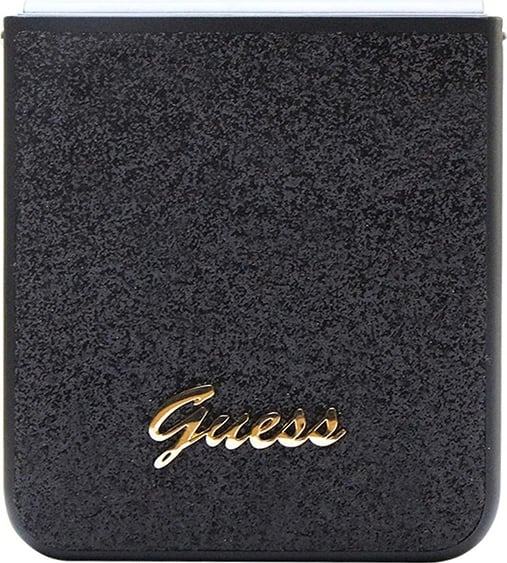 Mbështjellës Guess Glitter Script për Samsung Galaxy Z Flip 5, i zi