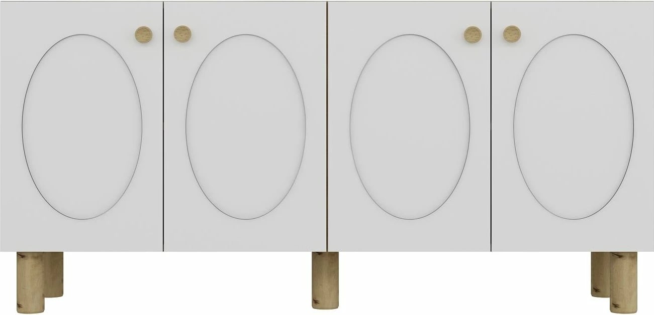 Konsol Skye Decor, ngjyrë lis safir, e bardhë