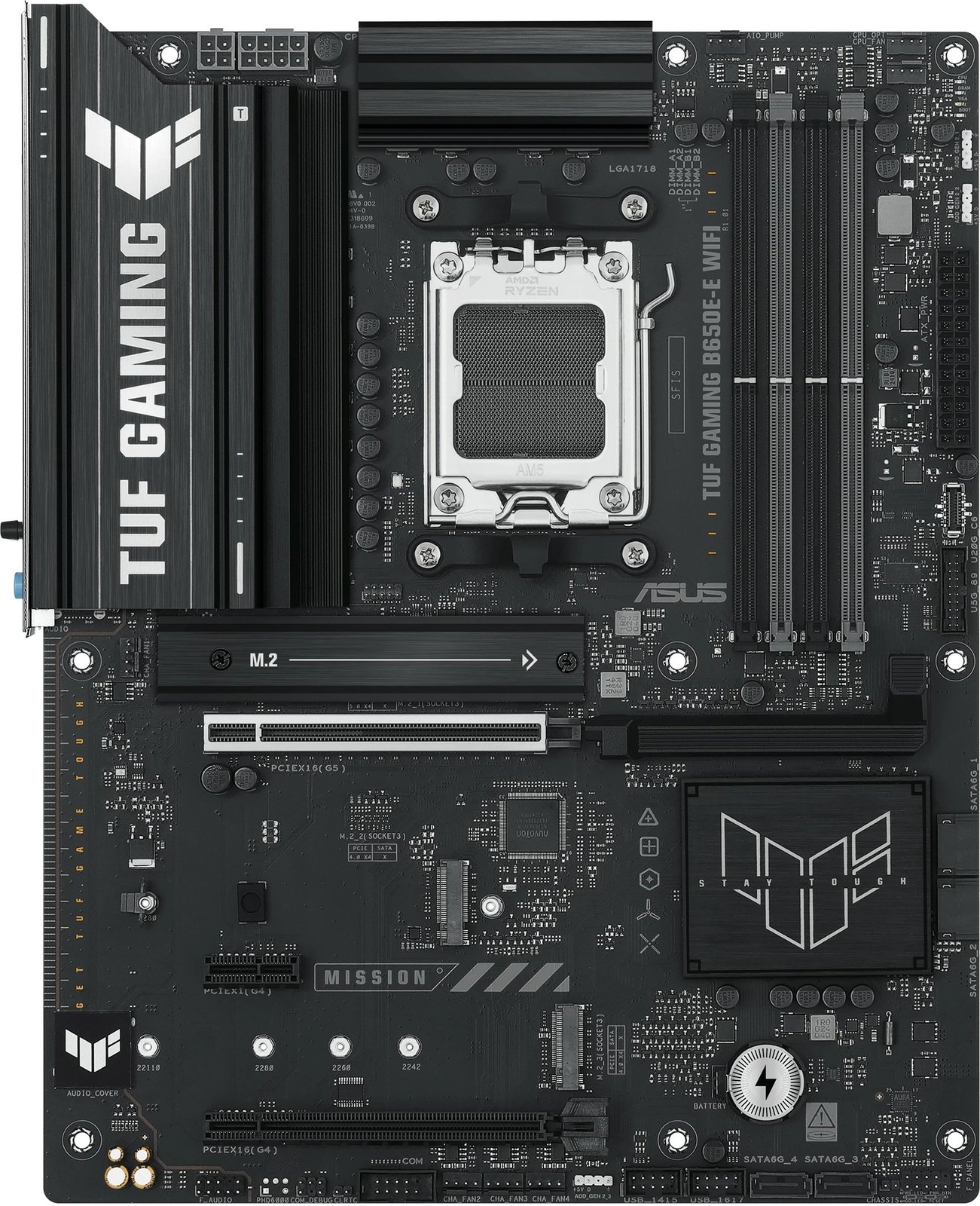 Pllakë amë ASUS TUF GAMING B650E-E WIFI, Socket AM5, DDR5, Wi-Fi, e zezë