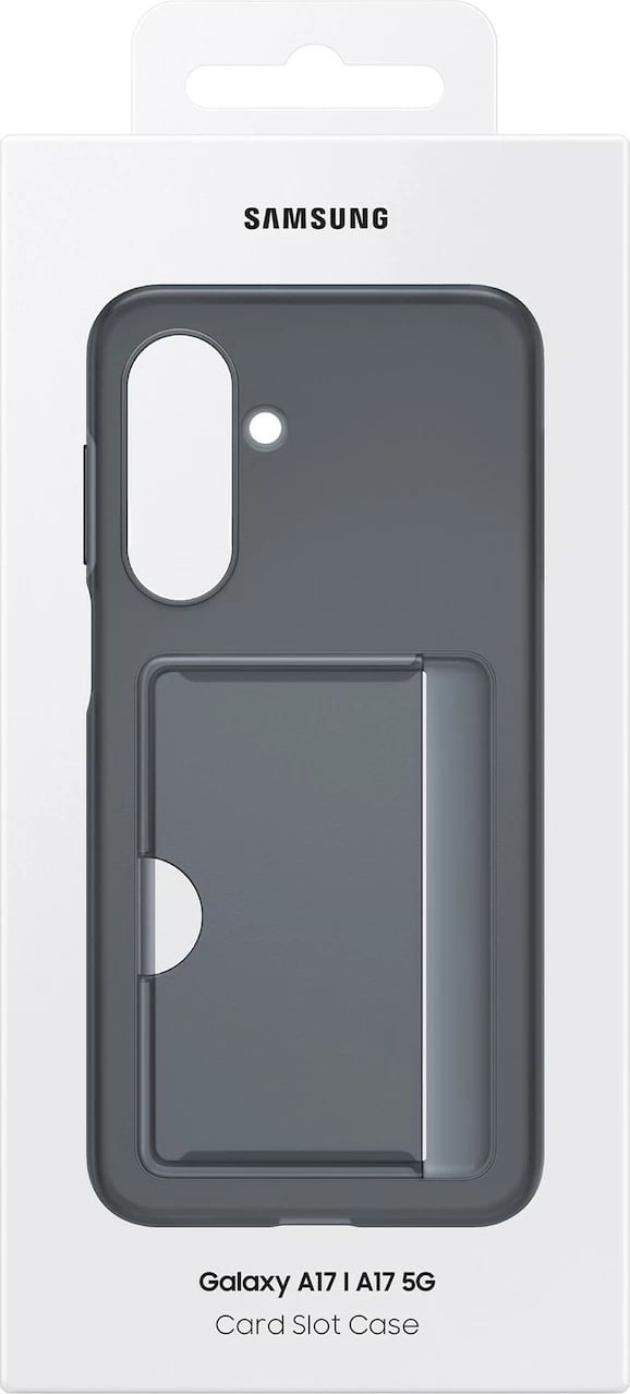 Mbështjellës Samsung Galaxy A17 me hapësirë për kartela, i zi