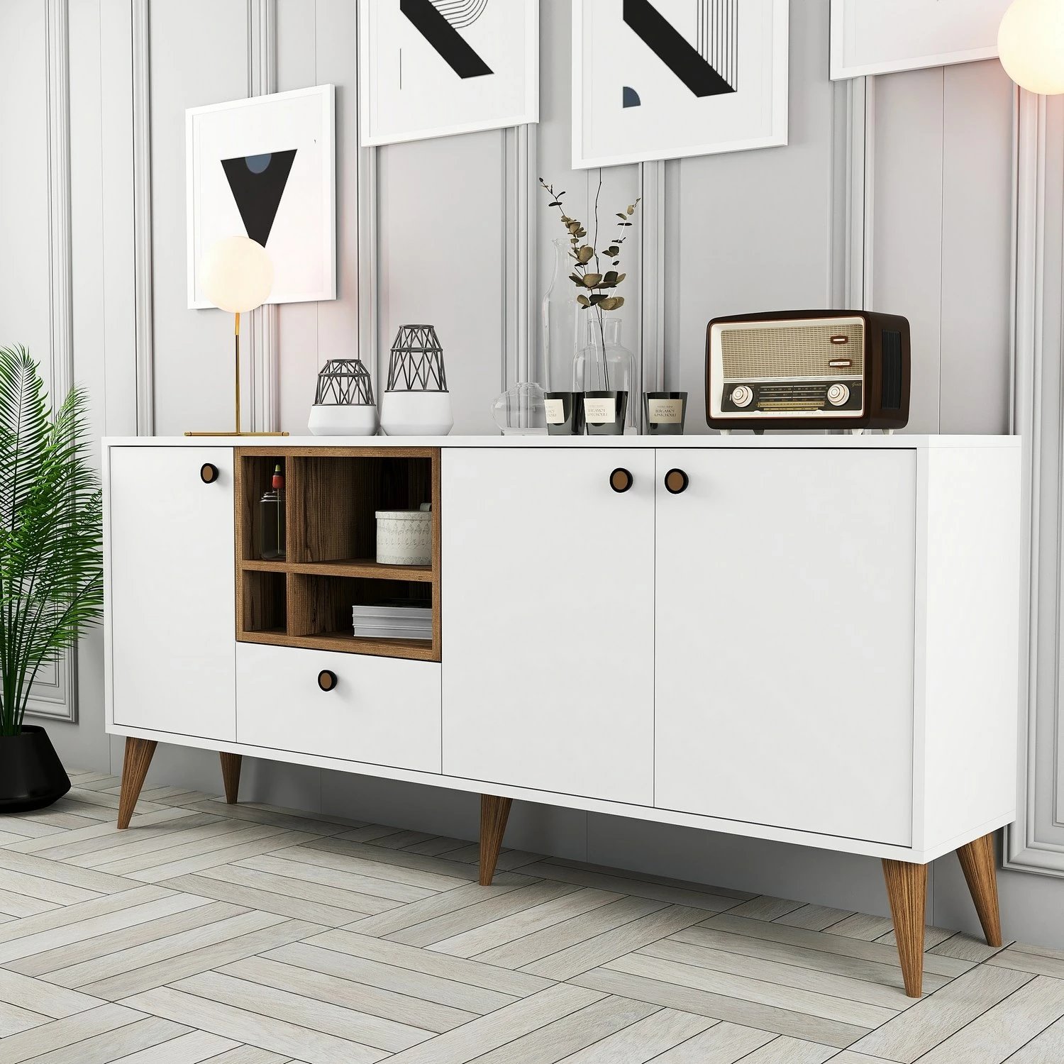 Konsol Hanah Home, Napoli, e bardhë