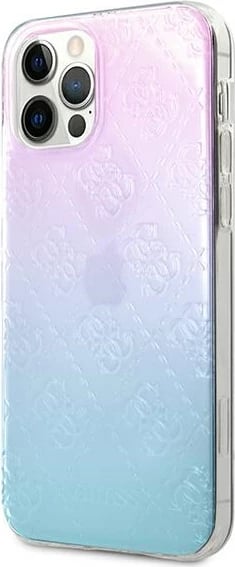 Mbështjellës Guess 4G 3D Pattern për iPhone 12 Pro Max, 6.7", blu/rozë Mbështjellës Guess 4G 3D Pattern për iPhone 12 Pro Max, 6.7", blu/rozë