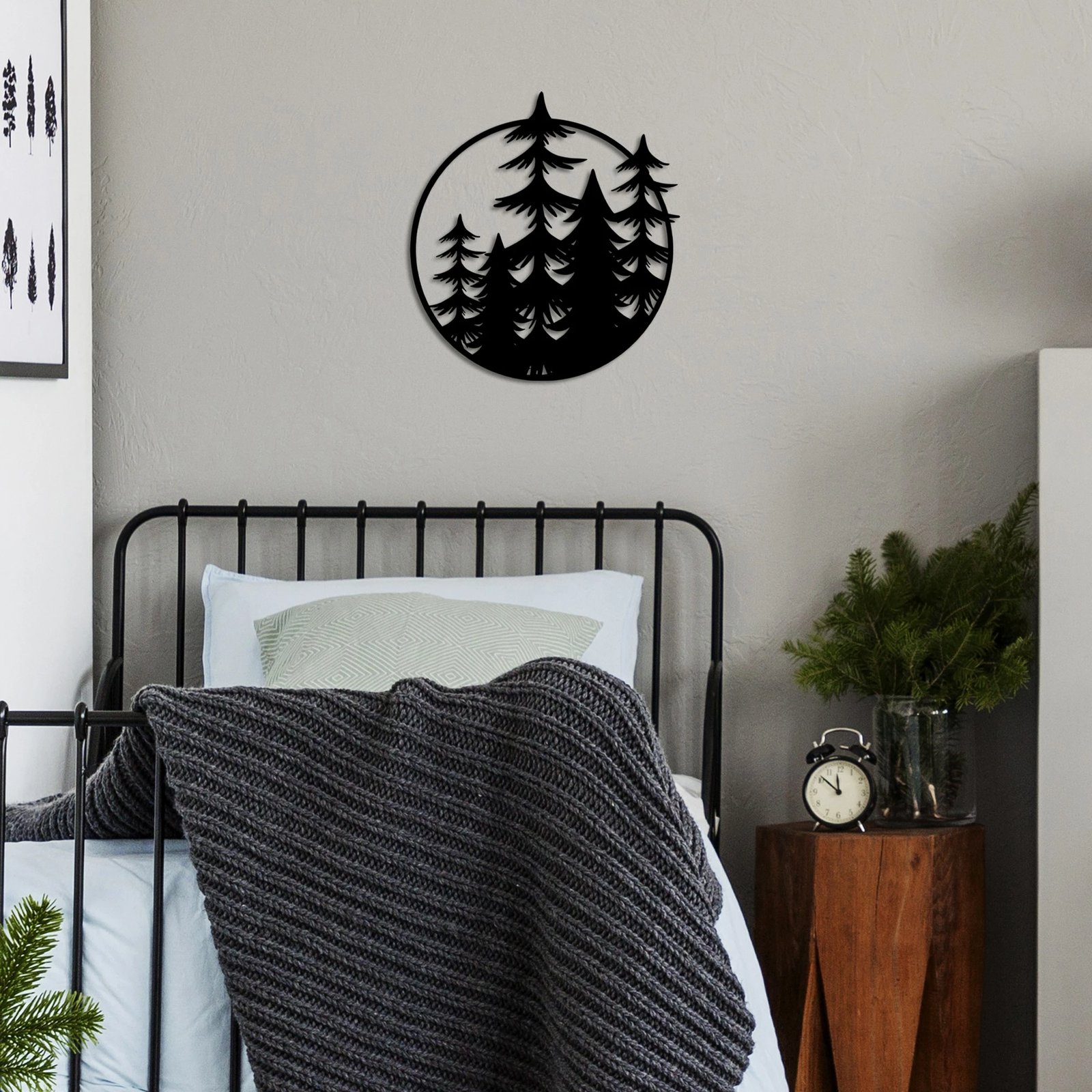 Aksesor dekorativ metalik për mur, Wallity, pemë, madhësia M