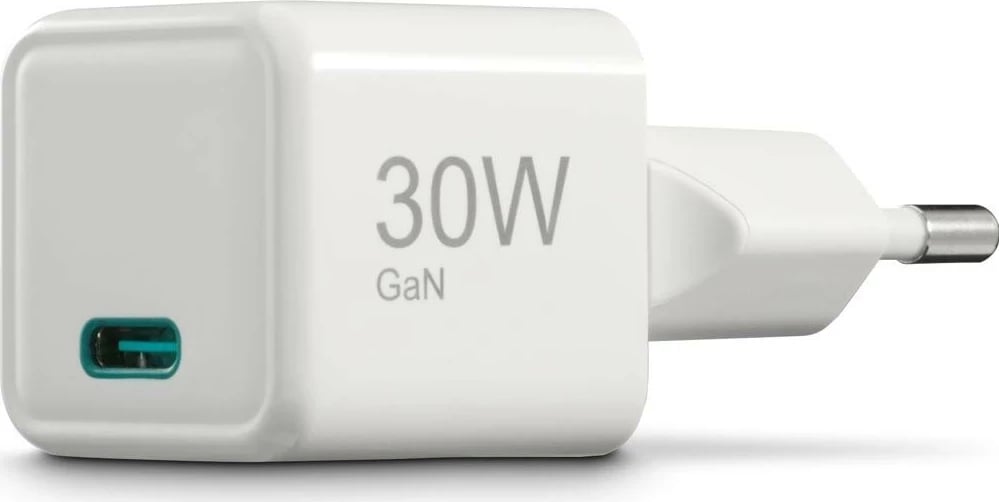 Karikues mini Hama GaN PD/QC 1x USB-C, 30W, i bardhë Karikues mini Hama GaN PD/QC 1x USB-C, 30W, i bardhë