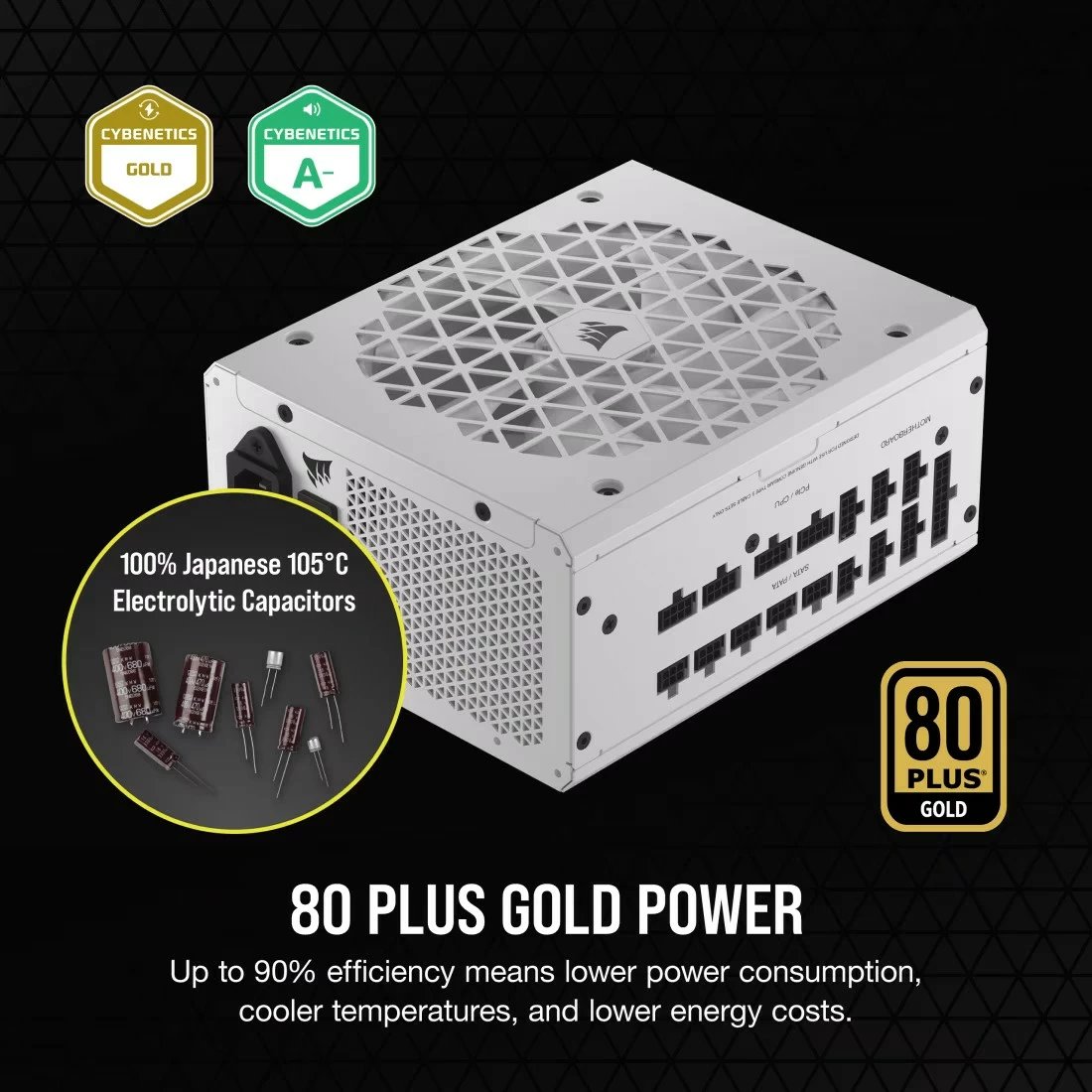 Kasë furnizimi Corsair RM1200X SHIFT, 1200 W, modulare, e bardhë