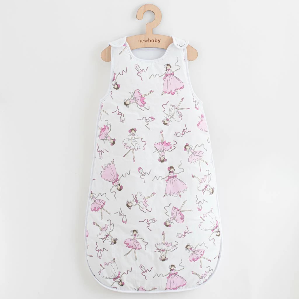 Thes gjumi për foshnje, New Baby, Ballerina Bella, 0-6 muaj, pambuk 100% me mbushje, rozë