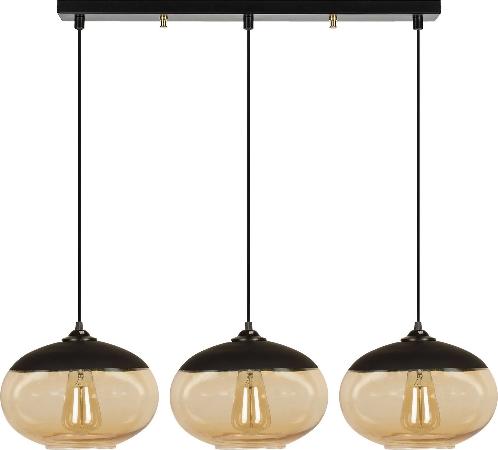 Llambë tavani industriale Opviq, Camini - MR - 871, ngjyrë e zezë dhe mjaltë