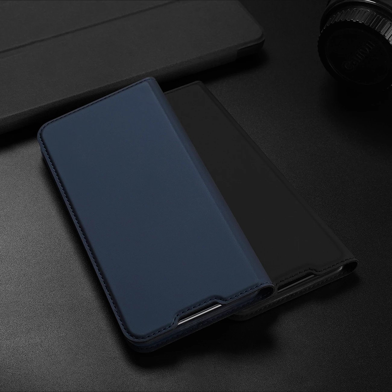 Mbështjellës Dux Ducis Skin Pro për Vivo Y01/Y15a/Y15s, me kapak dhe xhep, e zezë