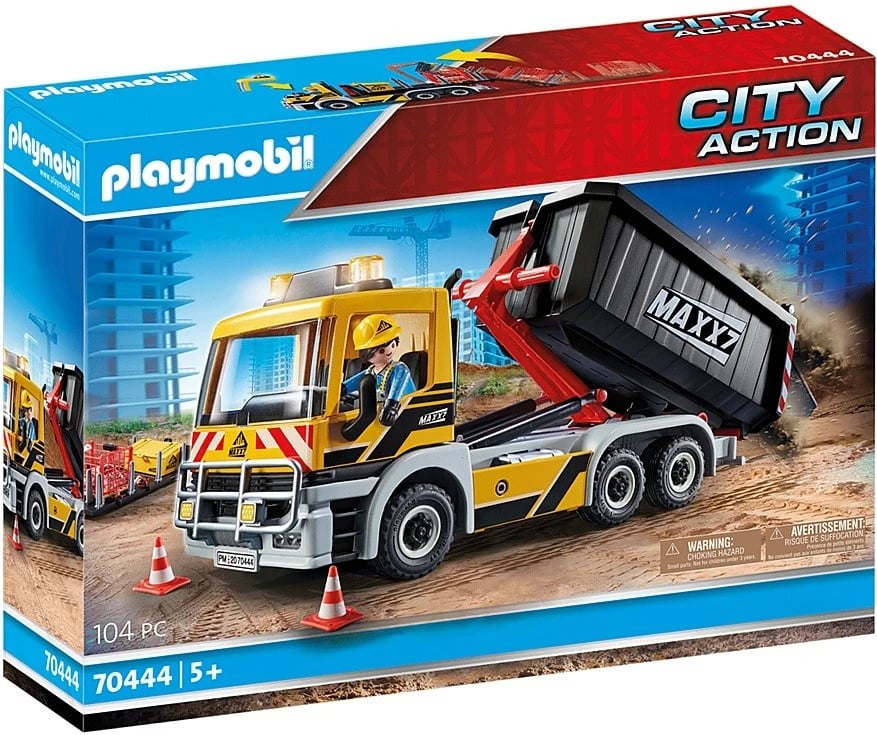 Set lodrash Playmobil City Action, kamion me trup të ndërrueshëm, 70444