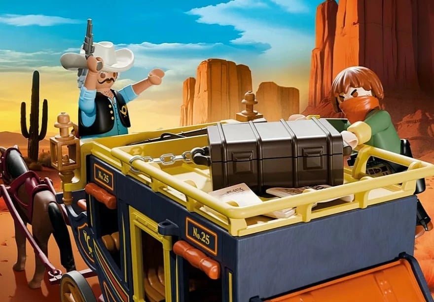 Set lodrash Playmobil 71862 Stagecoach Raid on the Wild West, 58 pjesë