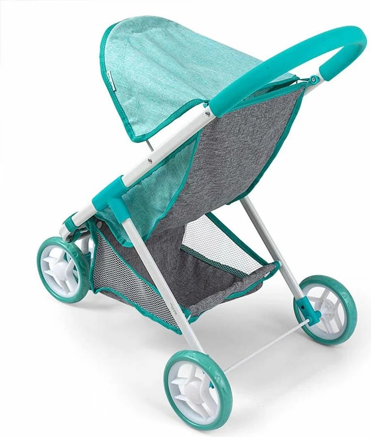 Karrocë për kukulla, Milly Mally, Susie Prestige, 3 rrota, për kukulla deri 50 cm, lartësi doreze 63 cm, mint/turquoise