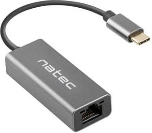 Kartë rrjeti Natec Cricket USB-C 3.1, RJ-45 1Gb, Gri