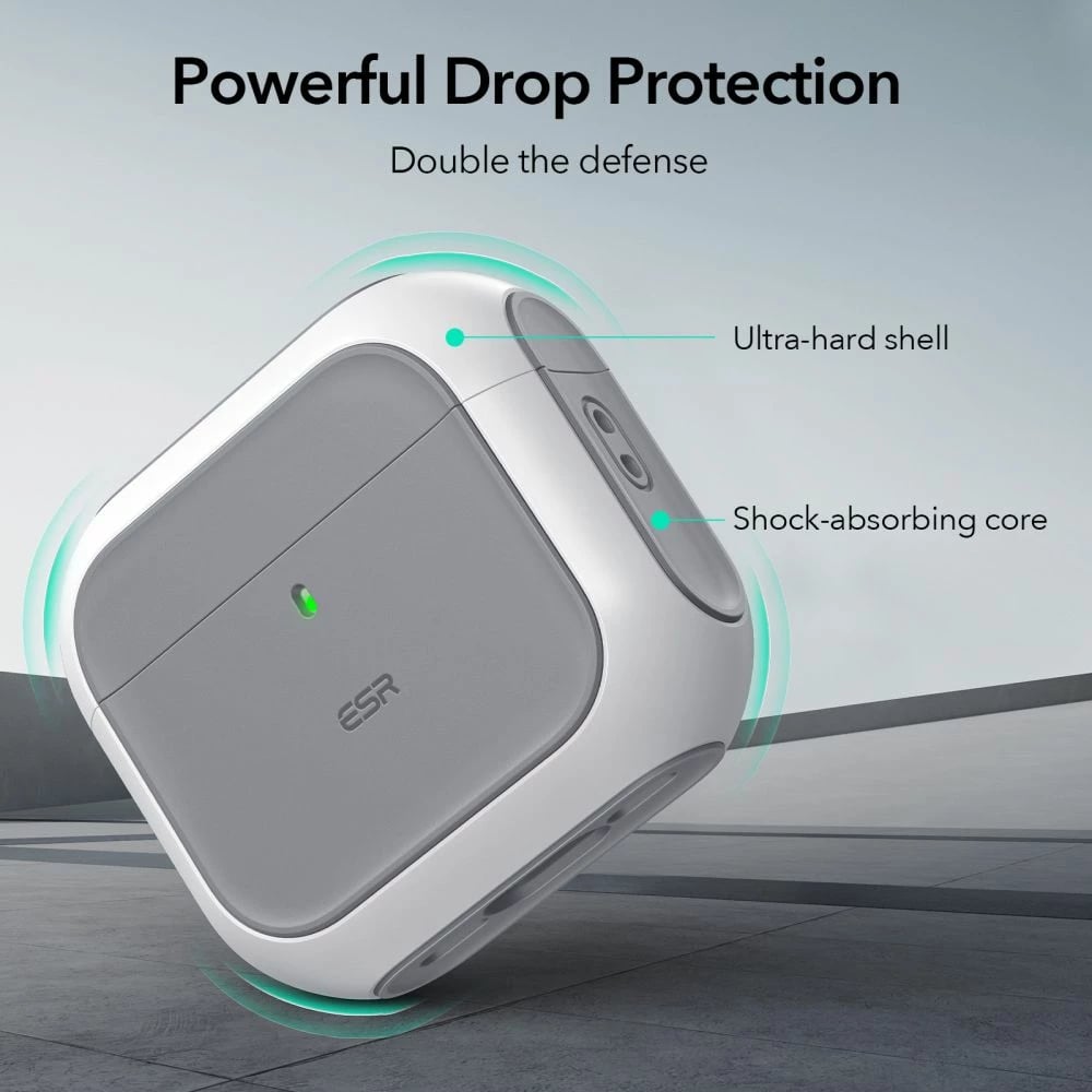 Mbështjellës ESR Orbit HaloLock për AirPods 4, MagSafe, Bardhë