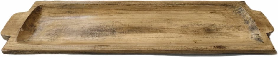 Tabaka dekorative prej druri, ngjyrë kafe, 89x26x4 cm