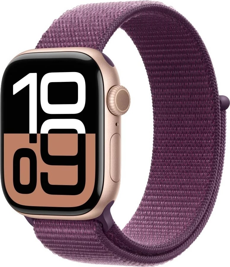 Smartwatch Apple Watch Series 10, 42 mm, alumini ari rozë, rrip sportiv kumbull