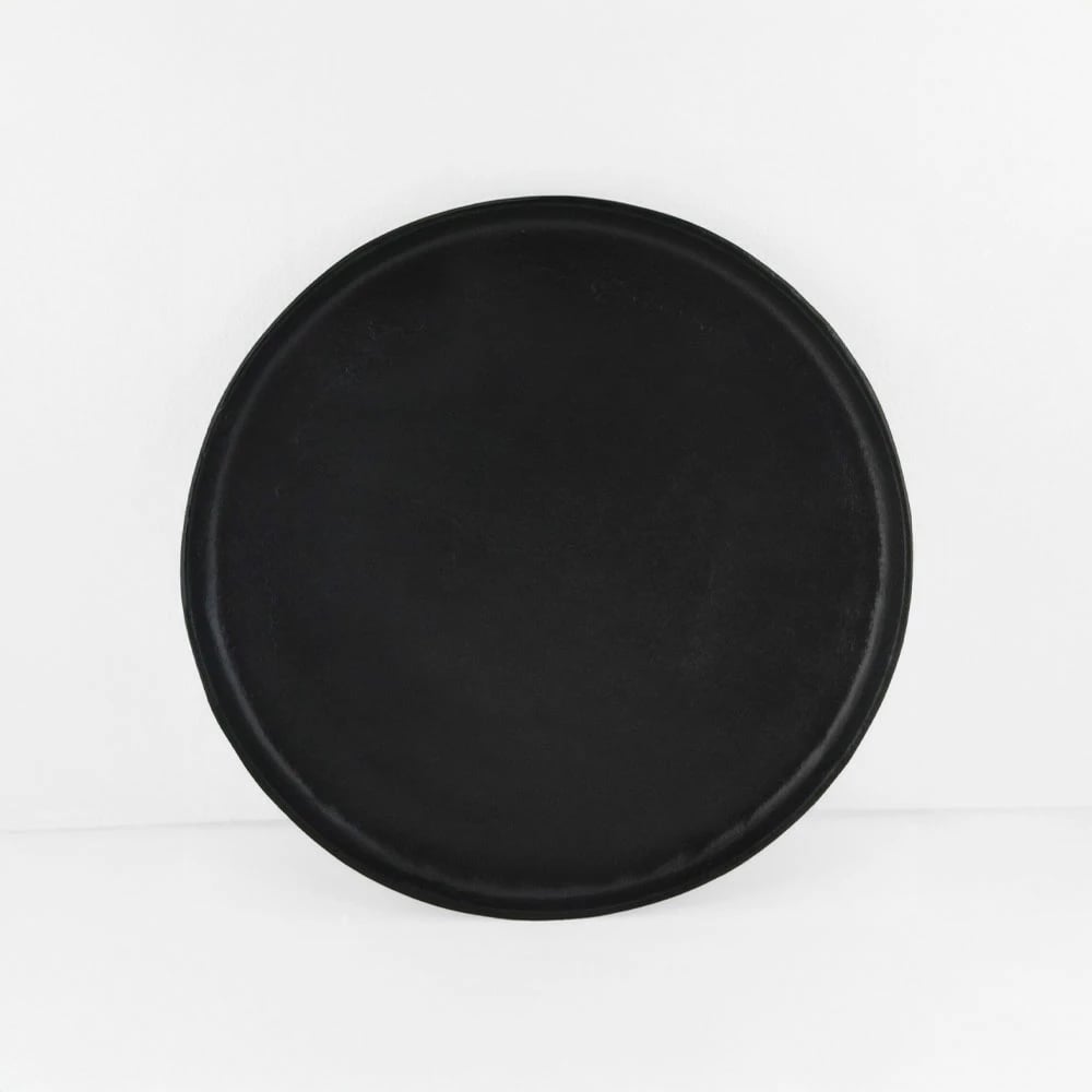 Tabaka dekorative LUNA, alumini, e zezë, 36x36x2cm