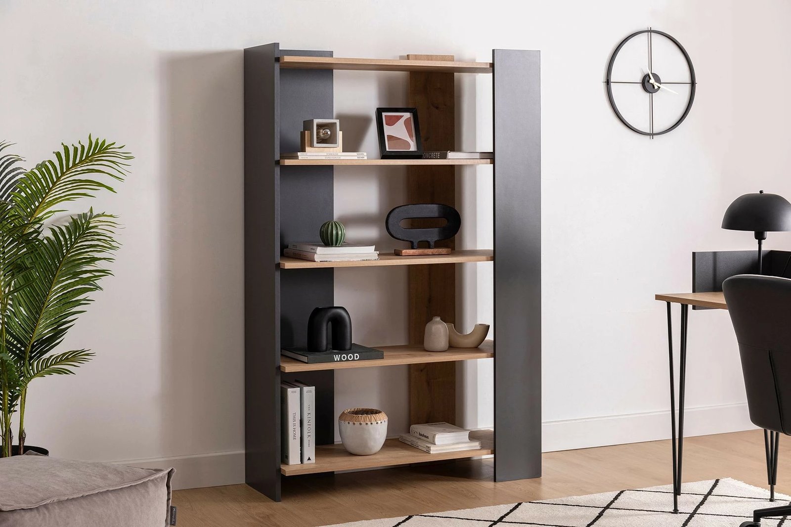 Raft librash Hanah Home, Viper, ngjyrë safir dhe antracit