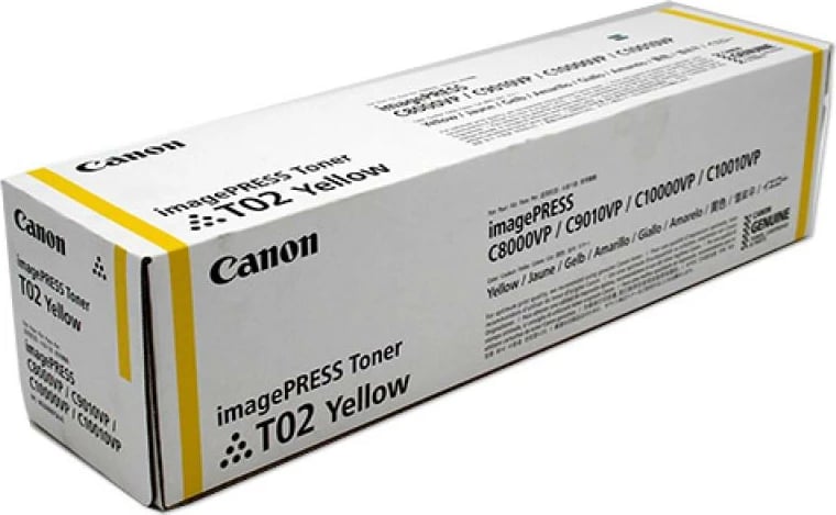 Toner Canon T02 8532B001 rendiment deri 24,000 faqe origjinal, e verdhë