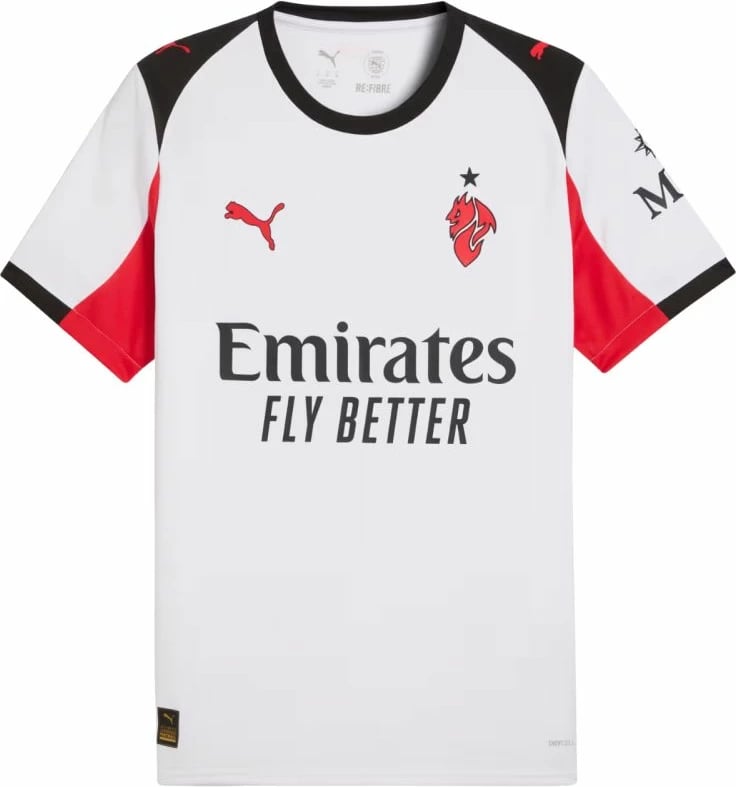 Fanellë futbolli Puma AC Milan për meshkuj, e bardhë