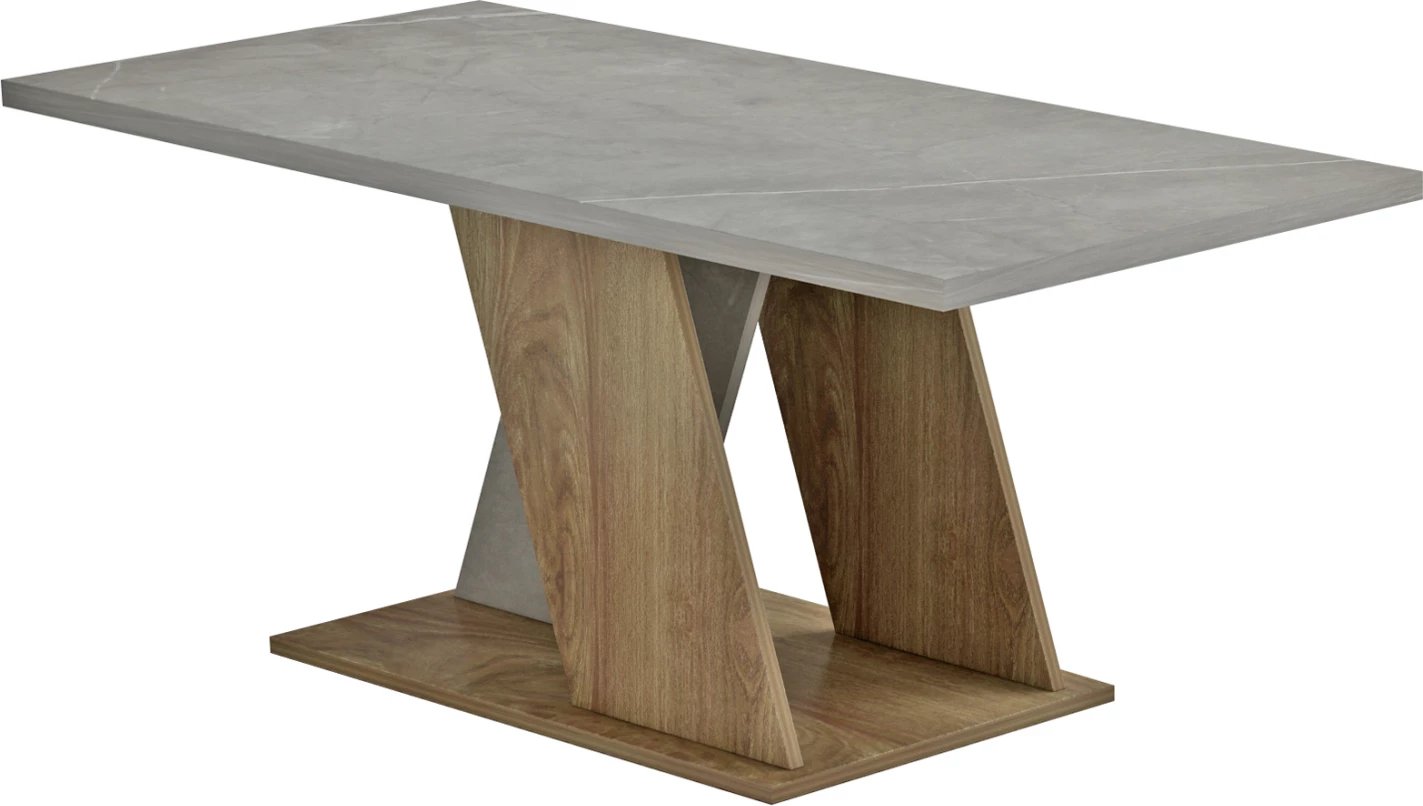 Tavolinë kafeje DILE, melaminë, teksturë guri, gri-natyrale, 110x55x47H cm