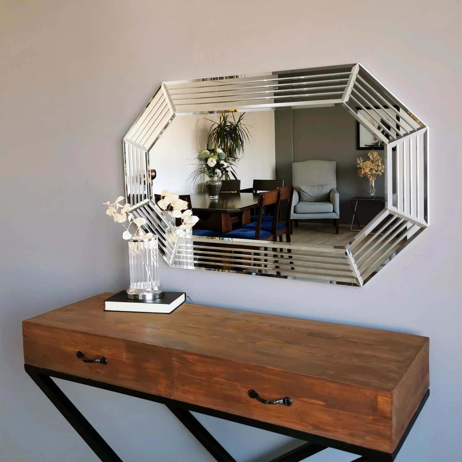 Pasqyrë Hanah Home, A310Y, ngjyrë argjendi