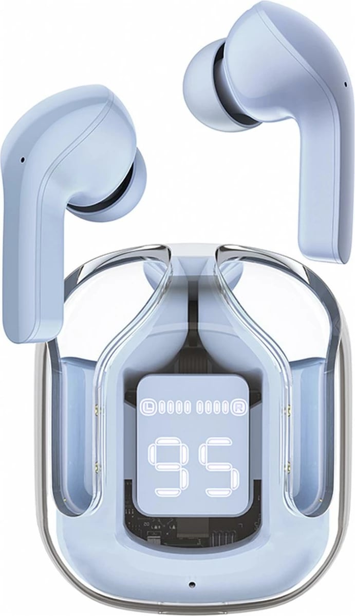Kufje Acefast T6 TWS wireless, Bluetooth, me ekran LED, Light Blue